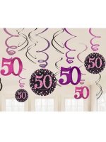 (image for) 50th Pink Celebration Swirl Decoration
