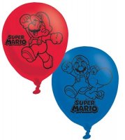 11" Super Mario Latex Balloons 6pk