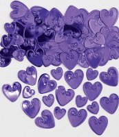 Purple Loving Hearts Metallic Confetti