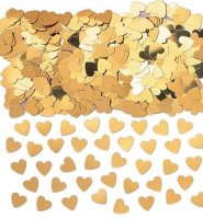 Gold Sparkle Hearts Metallic Confetti