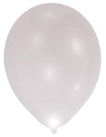 11" Silver LED Light Balloons 5pk