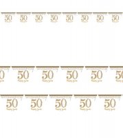 (image for) Golden 50th Anniversary Prismatic Pennant Bunting