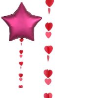 Red Hearts Balloon Tails