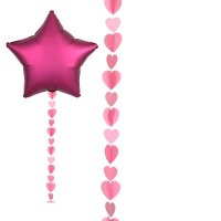 Pink Hearts Balloon Tails