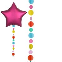 Multicolored Circles Balloon Tails