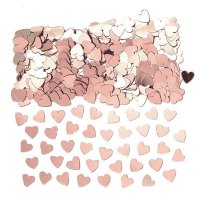 Rose Gold Metallic Hearts Confetti