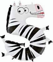 Oaktree Number 5 Zebra Zooloons Balloons