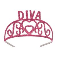 Pink Diva Glitter Tiara