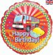 (image for) 18" Fire Engine Birthday Foil Balloons