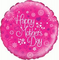 (image for) 18" Dappled Flowers Happy Mothers Day Foil Balloons