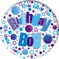 Birthday Boy Small Round Badges x6