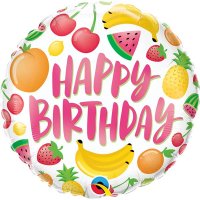 18" Happy Birthday Fruits Foil Balloons