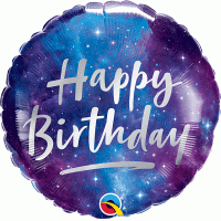 18" Happy Birthday Galaxy Foil Balloons