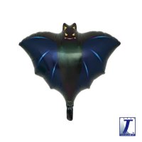 14" Black Bat Shape Foil Balloons