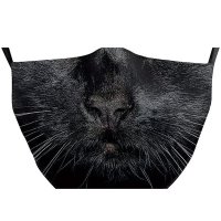 Black Cat Reusable Face Mask