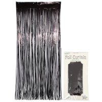 (image for) Metallic Black Foil Door Curtain