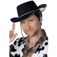 (image for) Black Flocked Cowboy Hat