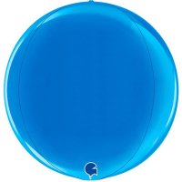 (image for) 15" Blue Globe Foil Balloons