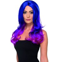 Fashion Blue & Pink Ombre Wigs