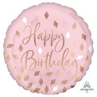 18" Blush Birthday Foil Balloons