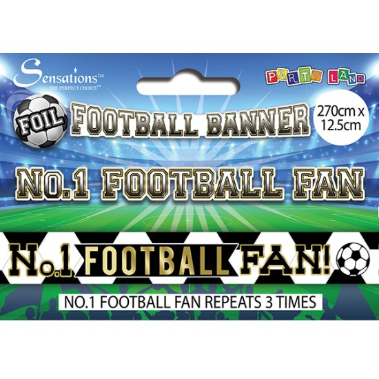 Black And White Football Banner