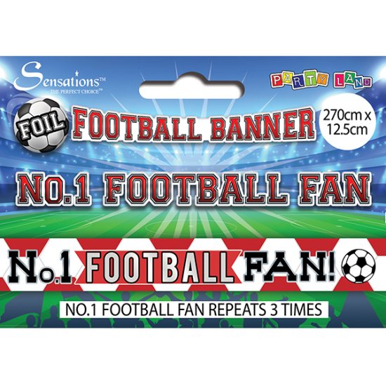 Red And White Football Banner