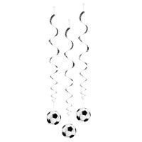 (image for) Football Swirl Decorations 3pk