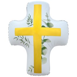 (image for) Botanical Christening Cross Supershape Balloons