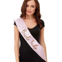 Bride Tribe Pink & Gold Sashes