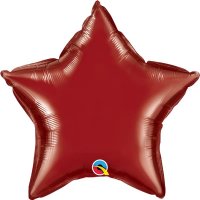 20" Burgundy Star Foil Balloon