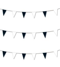 (image for) Black & White 20 Flag Pennant Bunting