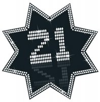 21 Black And White Star Cutout