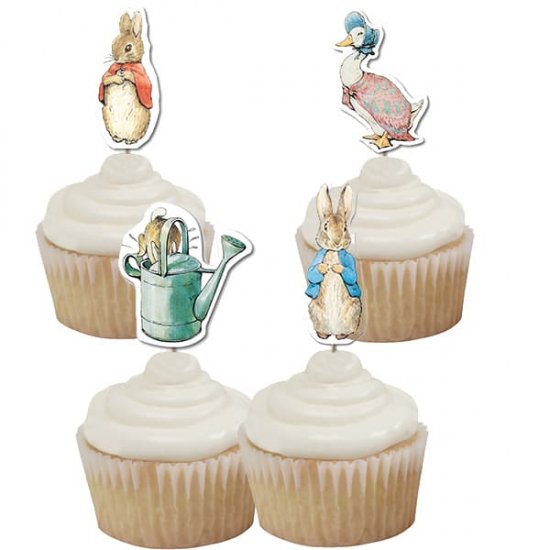 Classic Peter Rabbit Characters Cupcake Topper 12pk - Click Image to Close