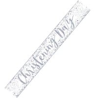 Christening Day Holographic Banner