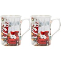 (image for) Christmas Santa Mugs Set Of 2