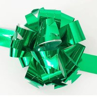 (image for) 1 Inch Metallic Green Christmas Tree Pull Bows x1