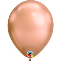 11" Chrome Rose Gold Latex Balloons 25pk