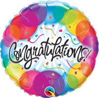 (image for) 18" Congratulations Balloons Foil Balloons
