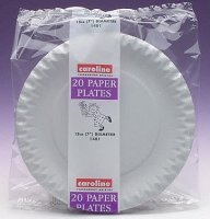 7 Inch White Paper Plates x20
