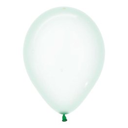 (image for) 12" Crystal Pastel Green Latex Balloons 50pk