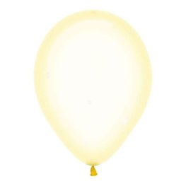 (image for) 12" Crystal Pastel Yellow Latex Balloons 50pk