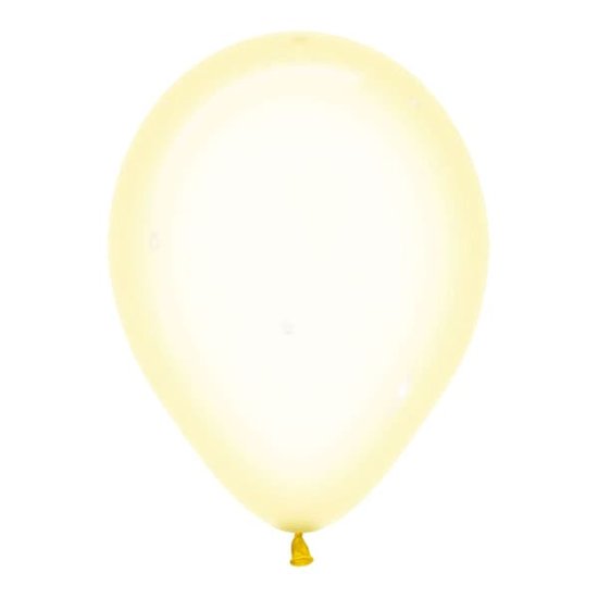 (image for) 12" Crystal Pastel Yellow Latex Balloons 50pk