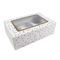 Metallic Spot Cupcake Box