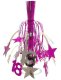 (image for) Age 18 Silver And Pink Star Fountain Decoration