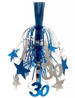 (image for) Age 30 Silver And Blue Star Fountain Decoration