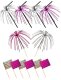 (image for) Pink And Silver Foil Picks Straws And Flags x36