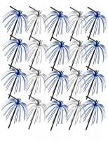 (image for) Blue And Silver Foil Deco Straws x20