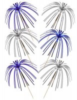 (image for) Blue And Silver Foil Palm Picks x30