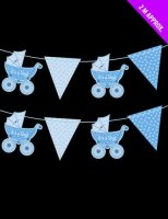 (image for) Its A Boy Ribbon Bunting