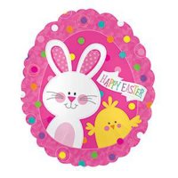 20" Happy Easter Bunny & Chick Foil Balloons